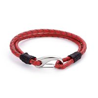 Cross-border Heißer Verkauf Mode Einfache Zwei Schicht Ige Rote Pu-armband Armband   Heißer Verkauf sku image 1