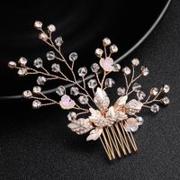 Nouvelle Européen Et Américain De Mariage Coiffe Ensemble Fleur En Cristal Fait Main De Cheveux De Mariée Peigne Vente Chaude En Épingle À Cheveux Peigne Ornement sku image 3