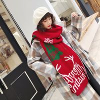 Winter Gestrickt Warme All-match Japanische Schal Paar Soft Girl Student Weihnachts Geschenk Schal sku image 2