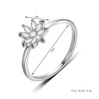 2018 Neue Grenz Überschreitende Exklusive Einfache Blumen Ring Eingelegter Zirkon Mode Frische Damen Schmuck Fabrik Direkt Vertrieb sku image 2