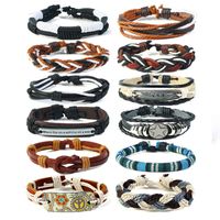 Leather Fashion Bolso Cesta Bracelet  (12-piece Set) Nhpk2162-12-piece-set sku image 1