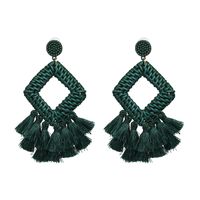 Alloy Fashion Tassel Earring  (green) Nhjj5284-green sku image 1