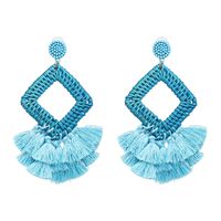 Jujia Commerce Extérieur Vente Chaude Croix-frontière Fournissons Tassel Oreille Goujons Personnalité Européenne Et Américaine Boucles D'oreilles Croix-frontière 51337 sku image 7