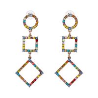 Jujia Ornament Self-produced New Studs Wholesale European And American Style Glass Drill Metal Alloy Earrings Accessories 51344 sku image 1