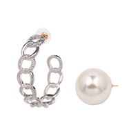 Jujia New Alloy Pearl Asymmetric Stud Earrings European And American Personalized Elegant High-end Quality Earrings Cross-border 51313 sku image 6