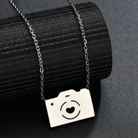 Titanium&stainless Steel Fashion Geometric Necklace  (steel Color) Nhhf1142-steel-color sku image 1