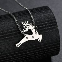 Titanium&stainless Steel Korea Animal Necklace  (steel Color) Nhhf1135-steel-color sku image 1