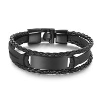 Leather Fashion Geometric Bracelet  (1301-black Room White) Nhop3074-1301-black-room-white sku image 6