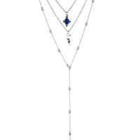 Croix-frontière Fournir Mode Simple Style Éléphant Lune Petit Élément Pendentif Multi-couche Collier Sexy Clavicule Chaîne sku image 1