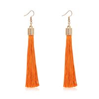 Bohemian Ethnic Style Metal Alloy Earrings Women's Europe And America Cross Border Long Orange Tassel Special Earrings Exclusive For Cross-border sku image 1