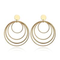 2018 European And American Earrings Vintage Exaggerated Personalized Spring Ear Ring Alloy Earring Geometric Big And Small Circles Earrings sku image 1