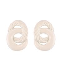 Alloy Vintage Geometric Earring  (white) Nhjq10837-white sku image 1