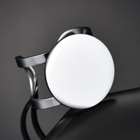 Titanium&stainless Steel Fashion Geometric Ring  (round Steel Color) Nhhf1092-round-steel-color sku image 1