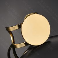 Titanium&stainless Steel Fashion Geometric Ring  (round Steel Color) Nhhf1092-round-steel-color sku image 3