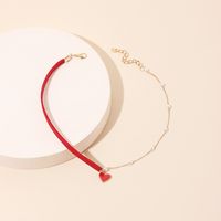 Collar Asimétrico De Perlas Con Cadena De Clavícula Para Mujer main image 1