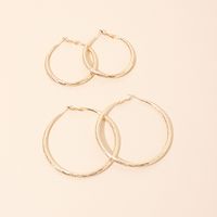 Geometric Big Circle Metal Ladies Ring Earrings Wholesale main image 1