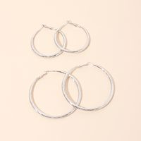 Geometric Big Circle Metal Ladies Ring Earrings Wholesale main image 3
