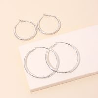 Geometric Big Circle Metal Ladies Ring Earrings Wholesale main image 4
