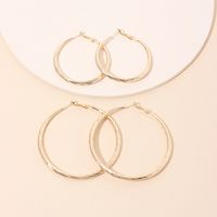 Geometric Big Circle Metal Ladies Ring Earrings Wholesale main image 5