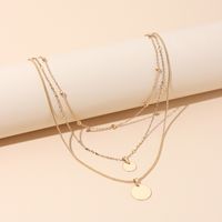 Multi-layer Sequin Bead Chain Necklace Female Women's Clavicle Chain main image 1