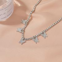 Fashion Simple Claw Chain Tassel Fashion Beach Rhinestone Small Butterfly New Alloy Anklet main image 4