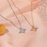 Fashion Heart Copper Diamond Women's Necklace main image 3