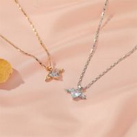 Fashion Heart Copper Diamond Women's Necklace main image 4