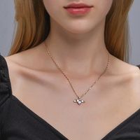 Fashion Heart Copper Diamond Women's Necklace main image 6