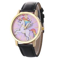 Cute Children's Pony Unicorn Rainbow Wings Belt Quartz Ladies Casual Watch Wholesale main image 3