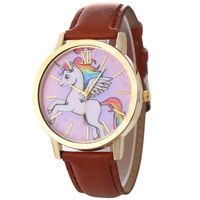 Cute Children's Pony Unicorn Rainbow Wings Belt Quartz Ladies Casual Watch Wholesale main image 4