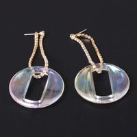 Exaggerated Geometric Butterfly Drop Transparent Claw Chain Diamond Earrings For Women Wholesale main image 4