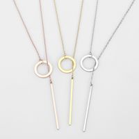 Fashion Geometric Round Stainless Steel Necklace Clavicle Chain Wholesale main image 1
