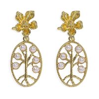 New Hot-selling Hollow Flower Creative Exaggerated Hot Style Earrings Wholesale main image 6