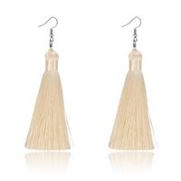 European And American Exaggerated Bohemian Ethnic Style Hand-woven Knotted Long Fringe Earrings Female  Hot Earrings sku image 1