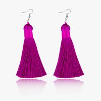 Alloy Bohemia Tassel Earring  (61189521b Rose Red) Nhxs1826-61189521b-rose-red sku image 1