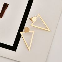 Mode Kreative Frauen Geometrische Dreieck Zurück Hängenden Geometrischen Ohrringe Großhandel main image 3