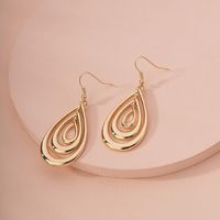 New Geometric Retro Exaggerated Three-layer Metal Earrings For Women main image 3