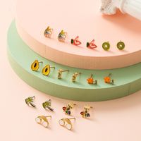 Fashion Cute Tropical Fruit Dripping Earrings Set For Women Wholesale main image 1