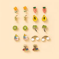 Fashion Cute Tropical Fruit Dripping Earrings Set For Women Wholesale main image 5