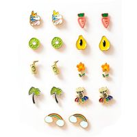 Fashion Cute Tropical Fruit Dripping Earrings Set For Women Wholesale main image 6