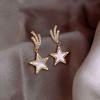 Fashion Five-pointed Star Sterling Silver New Trendy Korean Earrings For Women main image 2