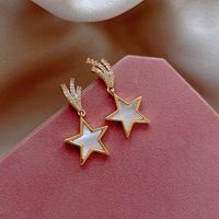 Fashion Five-pointed Star Sterling Silver New Trendy Korean Earrings For Women main image 3