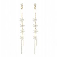 Pendientes Dulces De Moda De La Flor De La Borla De Hadas De La Aguja De Plata 925 Para Las Mujeres main image 6