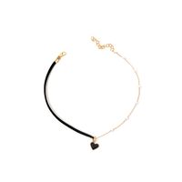Asymmetric Pearl Love Necklace Women's Clavicle Chain sku image 2