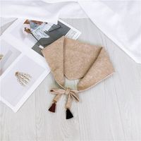 New Pure Color Children's Diamond Scarf Korean Autumn And Winter Baby Fringe Bib Boys And Girls Fashion All-matching Warm sku image 4