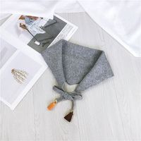 New Pure Color Children's Diamond Scarf Korean Autumn And Winter Baby Fringe Bib Boys And Girls Fashion All-matching Warm sku image 7