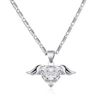 Fashion Heart Copper Diamond Women's Necklace sku image 2