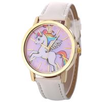 Cute Children's Pony Unicorn Rainbow Wings Belt Quartz Ladies Casual Watch Wholesale sku image 1
