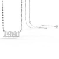 Stainless Steel 28 Years  Number Pendant Women's Necklace sku image 1