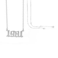 Stainless Steel 28 Years  Number Pendant Women's Necklace sku image 2